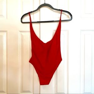 Sexy Red Onepiece Swimsuit